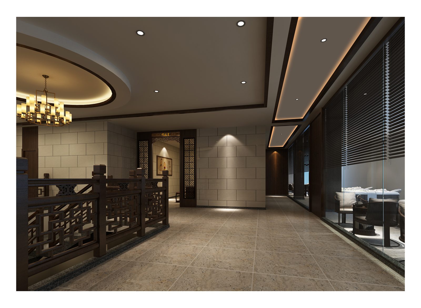 Baicaoyuan TCM Clinic corridor