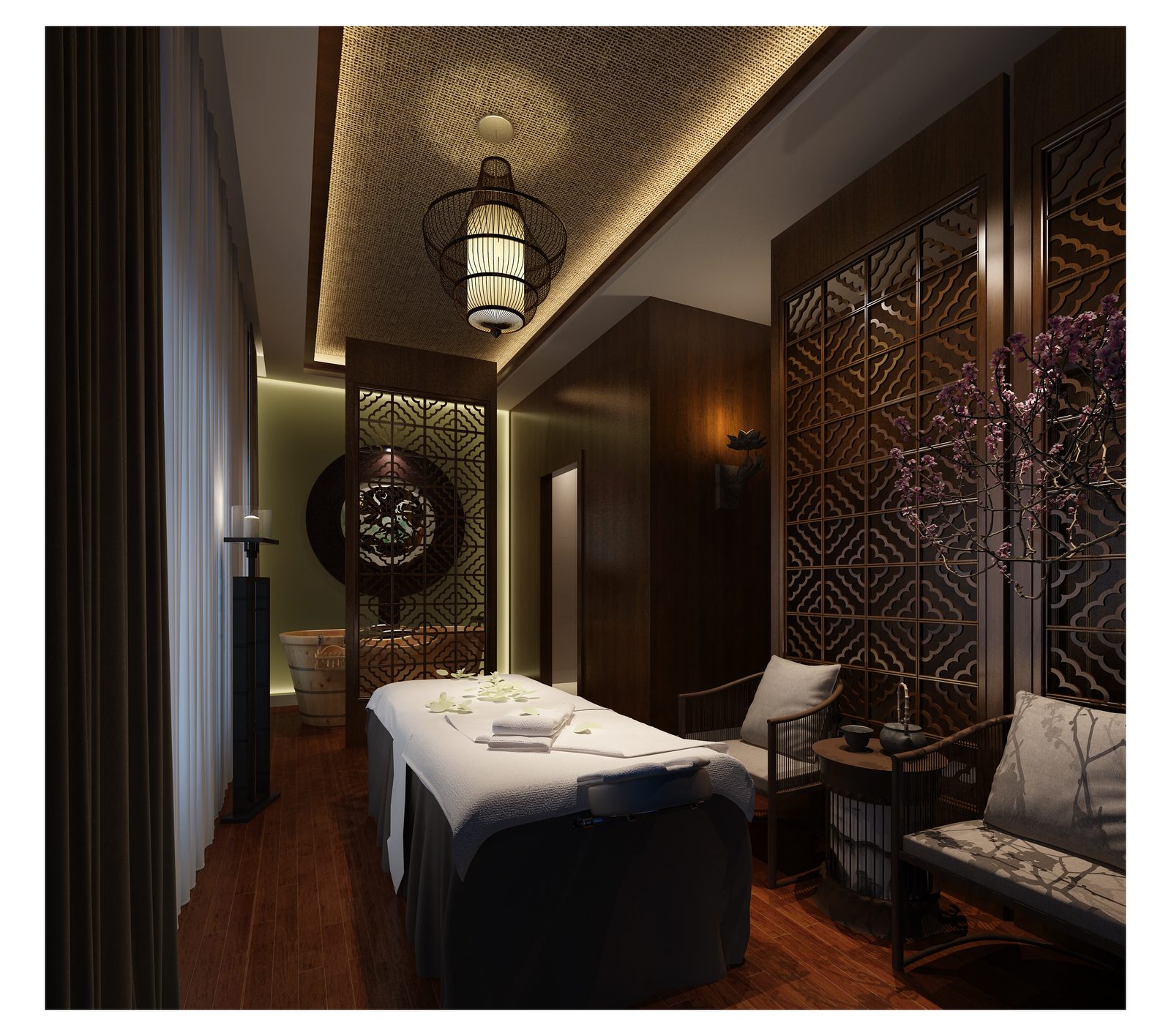 Baicaoyuan TCM Clinic moxibustion room