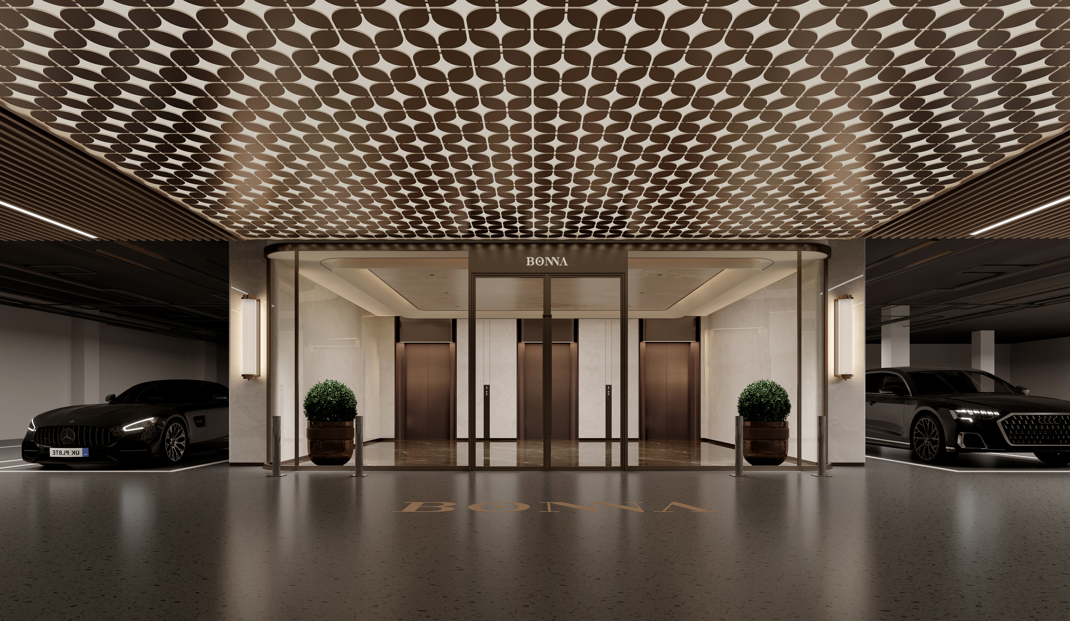 BONNA Hotel garage entrance