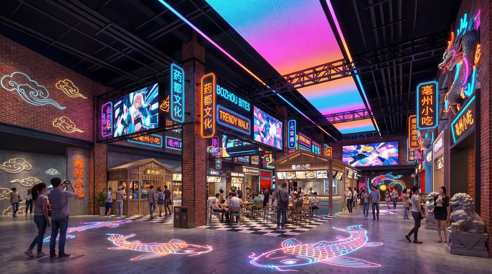 Bozhou Food Culture Museum snack bazaar street