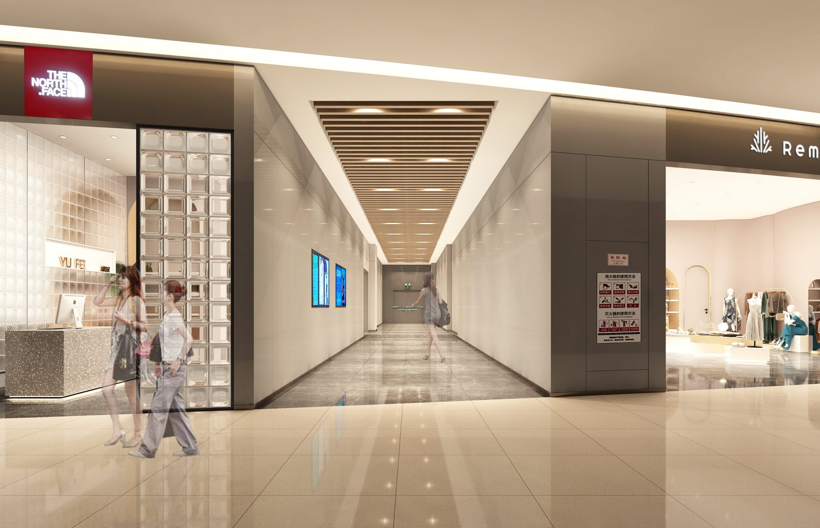 Jieshou Manle City storefront corridor