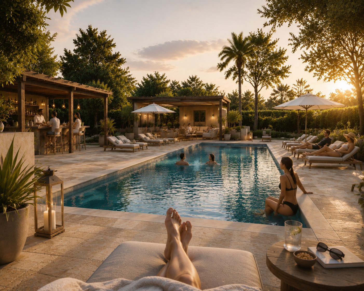 Lucas Hotel pool guest view